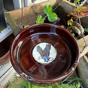 Vintage ceramic “ashtray” garden dish